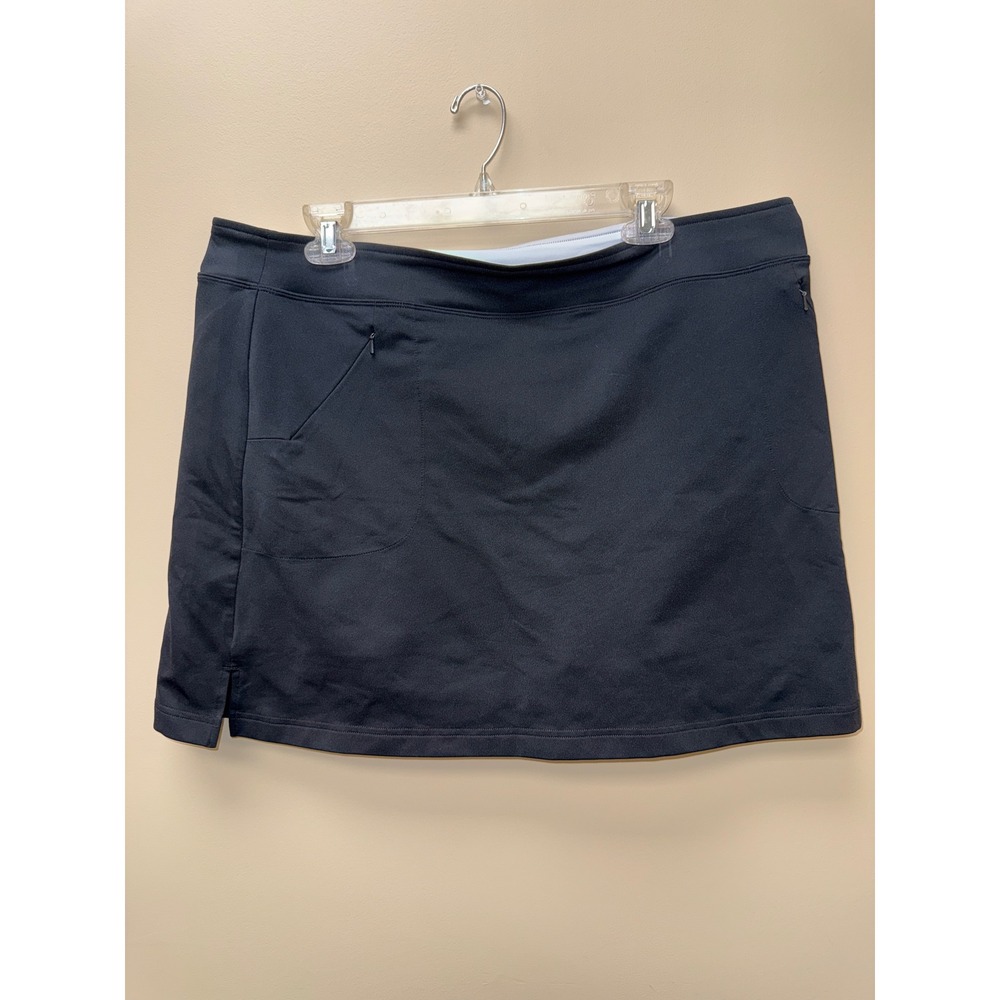 Slazenger Womens Black Wicking Stretch Active Golf Tennis Skort Pockets XL